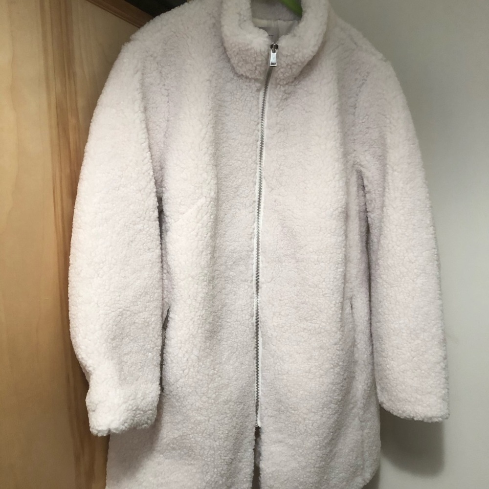NWT LOFT funnel neck zip up teddy bear jacket - Picture 4 of 9
